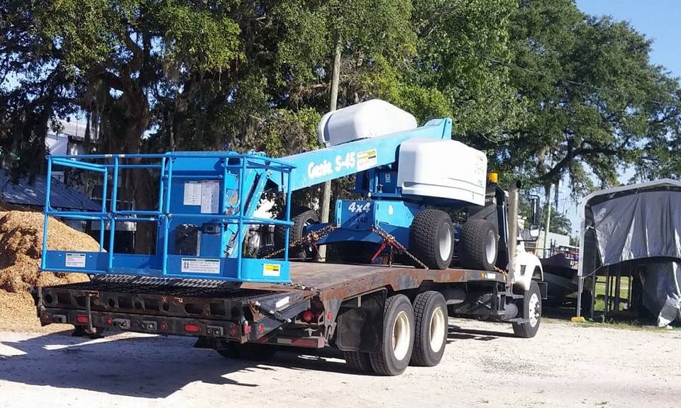 Lift equipment prepared for property maintenance work