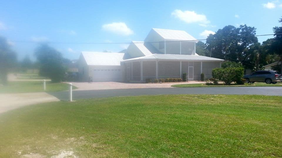 Healthy front lawn and home landscape